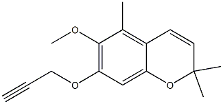 2,2,5-Trimethyl-6-methoxy-7-(2-propynyloxy)-2H-1-benzopyran 结构式
