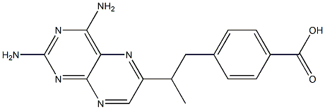 4-[2-(2,4-Diaminopteridin-6-yl)propyl]benzoic acid 结构式