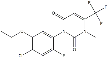 3-(4-Chloro-5-ethoxy-2-fluorophenyl)-1-methyl-6-(trifluoromethyl)pyrimidine-2,4(1H,3H)-dione 结构式