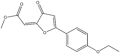 2-Methoxycarbonylmethylene-5-(4-ethoxyphenyl)furan-3(2H)-one 结构式