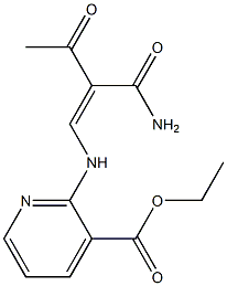 3-Oxo-2-[(Z)-[3-(ethoxycarbonyl)-2-pyridinyl]aminomethylene]butanamide 结构式