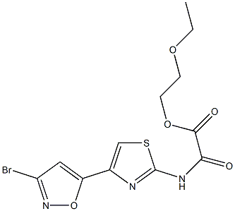 N-[4-[3-Bromo-5-isoxazolyl]-2-thiazolyl]oxamidic acid 2-ethoxyethyl ester 结构式