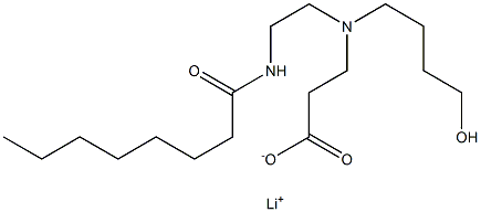 3-[N-(4-Hydroxybutyl)-N-[2-(octanoylamino)ethyl]amino]propionic acid lithium salt 结构式