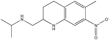 1,2,3,4-Tetrahydro-6-methyl-N-(1-methylethyl)-7-nitro-2-quinolinemethanamine 结构式