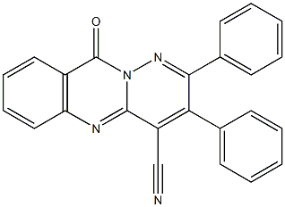 2,3-Diphenyl-4-cyano-10H-pyridazino[6,1-b]quinazolin-10-one 结构式