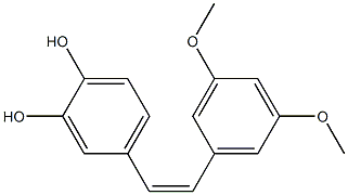 (Z)-3',5'-Dimethoxystilbene-3,4-diol 结构式
