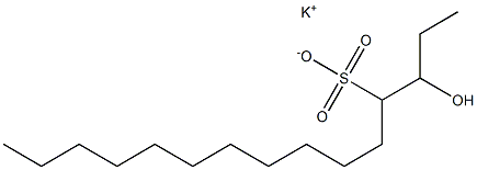 3-Hydroxypentadecane-4-sulfonic acid potassium salt 结构式
