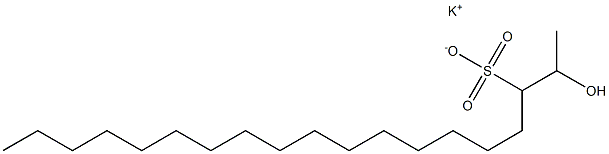 2-Hydroxynonadecane-3-sulfonic acid potassium salt 结构式