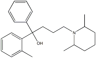4-(2,6-Dimethyl-1-piperidinyl)-1-(2-methylphenyl)-1-phenyl-1-butanol 结构式