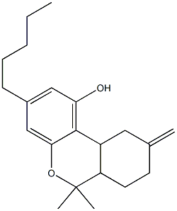 6a,7,8,9,10,10a-Hexahydro-6,6-dimethyl-9-methylene-3-pentyl-6H-dibenzo[b,d]pyran-1-ol 结构式