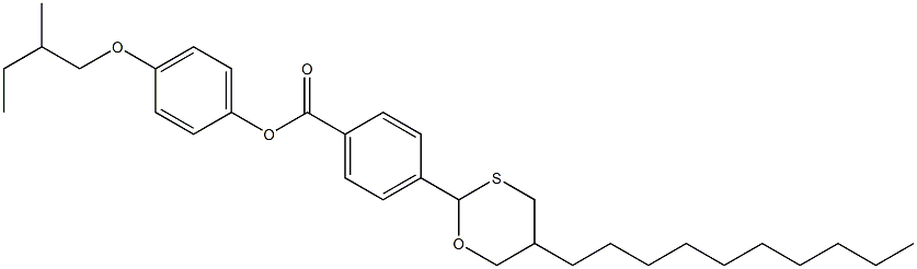 (+)-4-(5-Decyl-1,3-oxathian-2-yl)benzoic acid 4-(2-methylbutoxy)phenyl ester 结构式