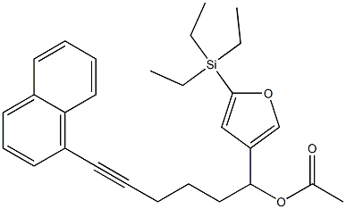 Acetic acid 1-[5-(triethylsilyl)-3-furyl]-6-(1-naphtyl)-5-hexynyl ester 结构式