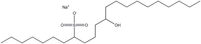 12-Hydroxydocosane-8-sulfonic acid sodium salt 结构式