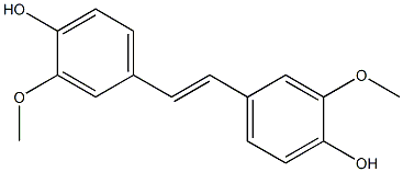 3,3'-Dimethoxy-trans-stilbene-4,4'-diol 结构式