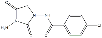 N-(3-Amino-2,4-dioxoimidazolidin-1-yl)-4-chlorobenzamide 结构式