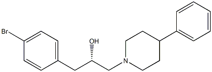(S)-1-(4-Bromophenyl)-3-(4-phenyl-1-piperidinyl)-2-propanol 结构式