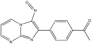 2-(4-Acetylphenyl)-3-nitrosoimidazo[1,2-a]pyrimidine 结构式