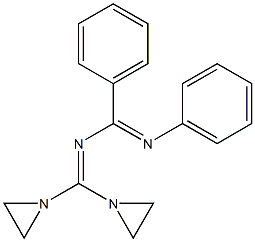 4,4-Bis(1-aziridinyl)-1,2-diphenyl-1,3-diaza-1,3-butadiene 结构式