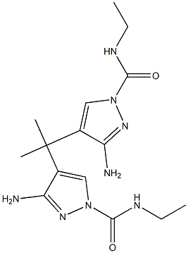 4,4'-(Isopropylidene)bis(3-amino-N-ethyl-1H-pyrazole-1-carboxamide) 结构式