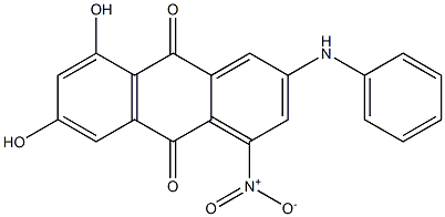 2-Anilino-6,8-dihydroxy-4-nitroanthraquinone 结构式