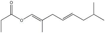 Propionic acid 2,7-dimethyl-1,4-octadienyl ester 结构式