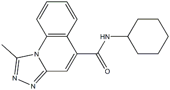 1-Methyl-N-cyclohexyl[1,2,4]triazolo[4,3-a]quinoline-5-carboxamide 结构式