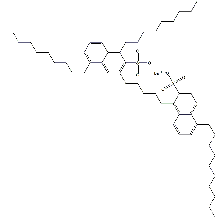 Bis(1,5-didecyl-2-naphthalenesulfonic acid)barium salt 结构式