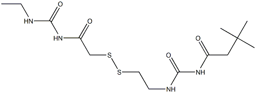 1-(3,3-Dimethylbutyryl)-3-[2-[[(3-ethylureido)carbonylmethyl]dithio]ethyl]urea 结构式