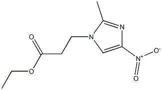 3-(2-Methyl-4-nitro-1H-imidazol-1-yl)propionic acid ethyl ester 结构式