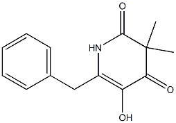 3,3-Dimethyl-5-hydroxy-6-benzylpyridine-2,4(1H,3H)-dione 结构式