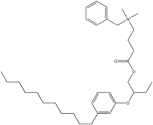 N,N-Dimethyl-N-benzyl-N-[3-[[2-(3-undecylphenyloxy)butyl]oxycarbonyl]propyl]aminium 结构式