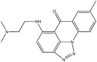 5-[2-Dimethylaminoethylamino]-8-methyl-6H-[1,2,3]triazolo[4,5,1-de]acridin-6-one 结构式