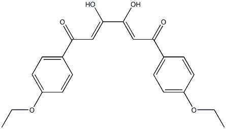 (2Z,4Z)-1,6-Bis(4-ethoxyphenyl)-3,4-dihydroxy-2,4-hexadiene-1,6-dione 结构式