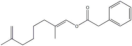 Phenylacetic acid 2,7-dimethyl-1,7-octadienyl ester 结构式