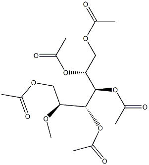 2-O-Methyl-1-O,3-O,4-O,5-O,6-O-pentaacetyl-D-glucitol 结构式