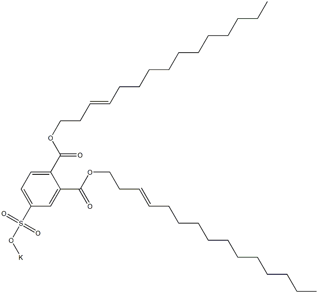 4-(Potassiosulfo)phthalic acid di(3-pentadecenyl) ester 结构式