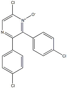 6-Chloro-2,3-bis(4-chlorophenyl)pyrazine 1-oxide 结构式