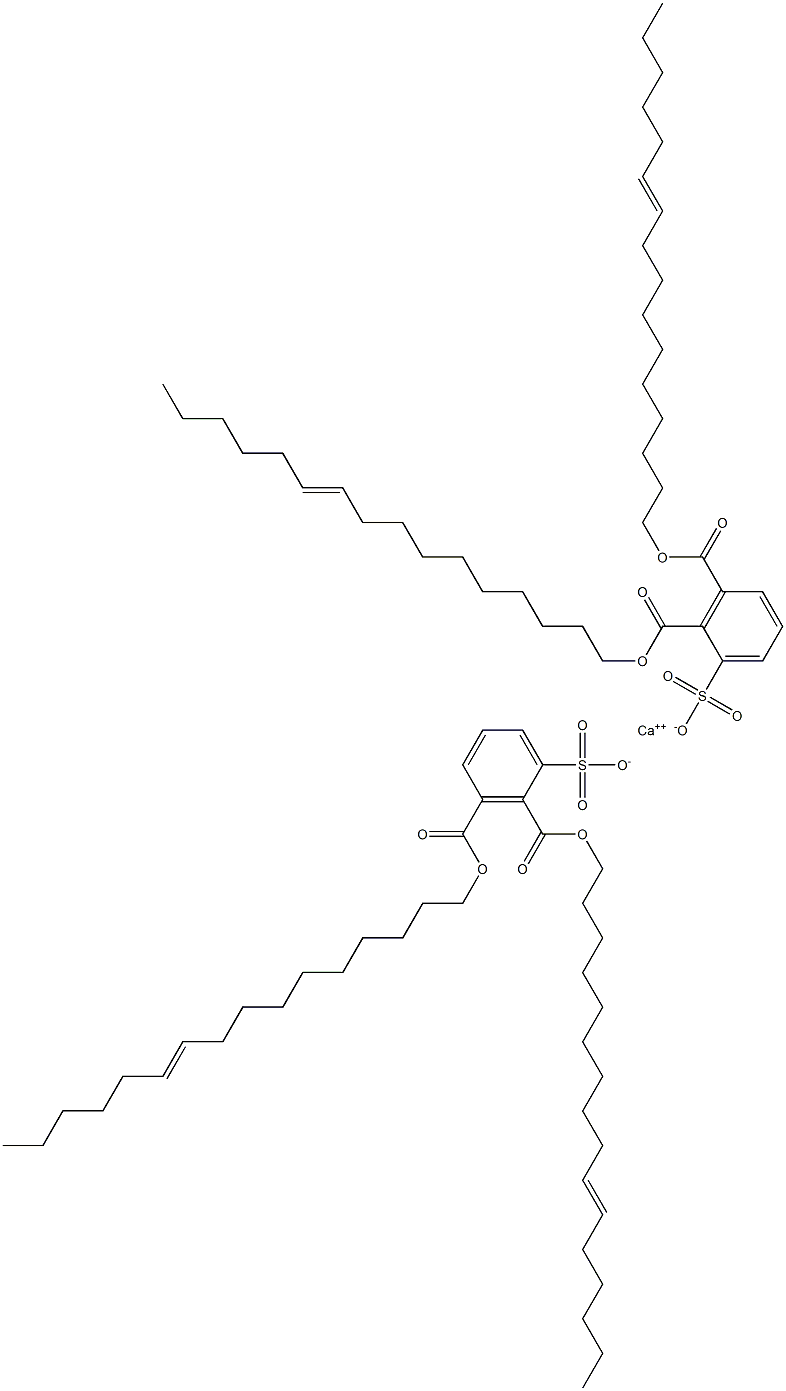 Bis[2,3-di(10-hexadecenyloxycarbonyl)benzenesulfonic acid]calcium salt 结构式