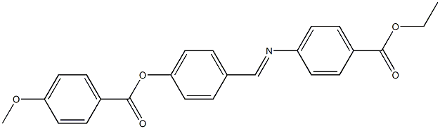 4-[4-(4-Methoxybenzoyloxy)benzylideneamino]benzoic acid ethyl ester 结构式