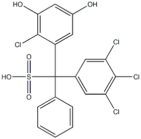 (2-Chloro-3,5-dihydroxyphenyl)(3,4,5-trichlorophenyl)phenylmethanesulfonic acid 结构式