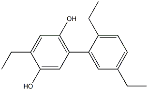 2-Ethyl-5-(2,5-diethylphenyl)benzene-1,4-diol 结构式