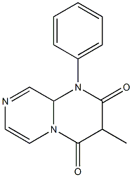 1-Phenyl-3-methyl-1,9a-dihydro-2H-pyrazino[1,2-a]pyrimidine-2,4(3H)-dione 结构式