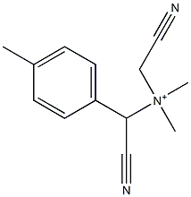 [p-Tolylcyanomethyl](cyanomethyl)dimethylaminium 结构式