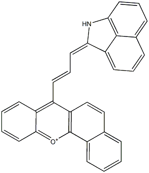 7-[3-[(1,2-Dihydrobenz[cd]indol)-2-ylidene]-1-propenyl]benzo[c]xanthylium 结构式