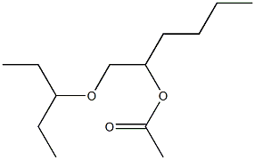 Acetic acid 1-(1-ethylpropoxymethyl)pentyl ester 结构式