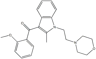 3-(2-Methoxybenzoyl)-2-methyl-1-[2-morpholinoethyl]-1H-indole 结构式