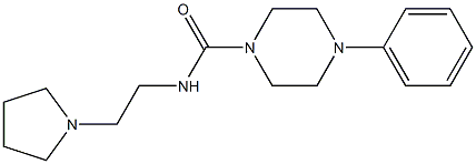 4-Phenyl-N-[2-(1-pyrrolidinyl)ethyl]piperazine-1-carboxamide 结构式