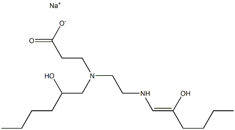 3-[N-(2-Hydroxyhexyl)-N-[2-(2-hydroxy-1-hexenylamino)ethyl]amino]propionic acid sodium salt 结构式