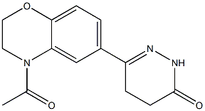 4,5-Dihydro-6-[(4-acetyl-2,3-dihydro-4H-1,4-benzoxazin)-6-yl]pyridazin-3(2H)-one 结构式