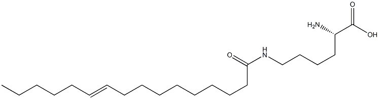 N6-(10-Hexadecenoyl)lysine 结构式